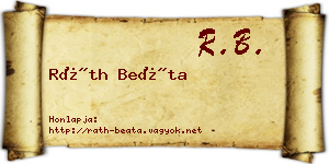 Ráth Beáta névjegykártya
