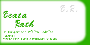 beata rath business card